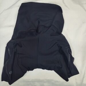 Lululemon black spandex cycling shorts non slip thighs XS/S padded seat sporty